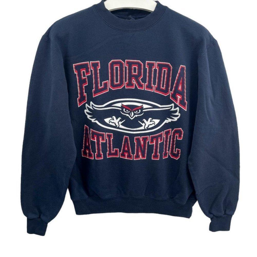 Retro Florida Atlantic Owls Mascot Logo College Crewneck Sweatshirt